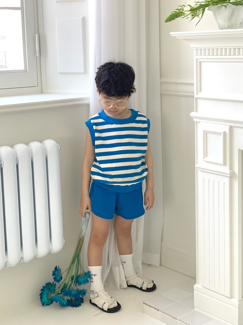 Bailey - Korean Children Fashion - #childrensboutique - Billy Stripe Sleeveless Sweatshirts - 3