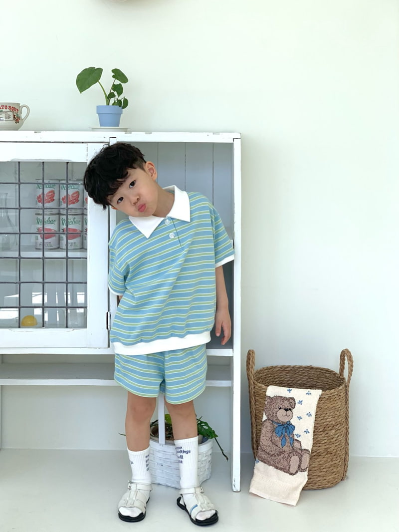 Bailey - Korean Children Fashion - #childrensboutique - Winnie Stripe Rugby Tee - 3
