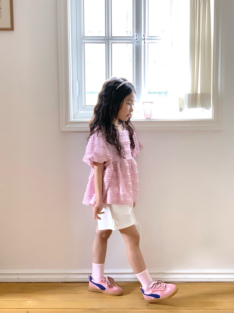 Bailey - Korean Children Fashion - #designkidswear - Lovely Short Sleeve Blouse - 11