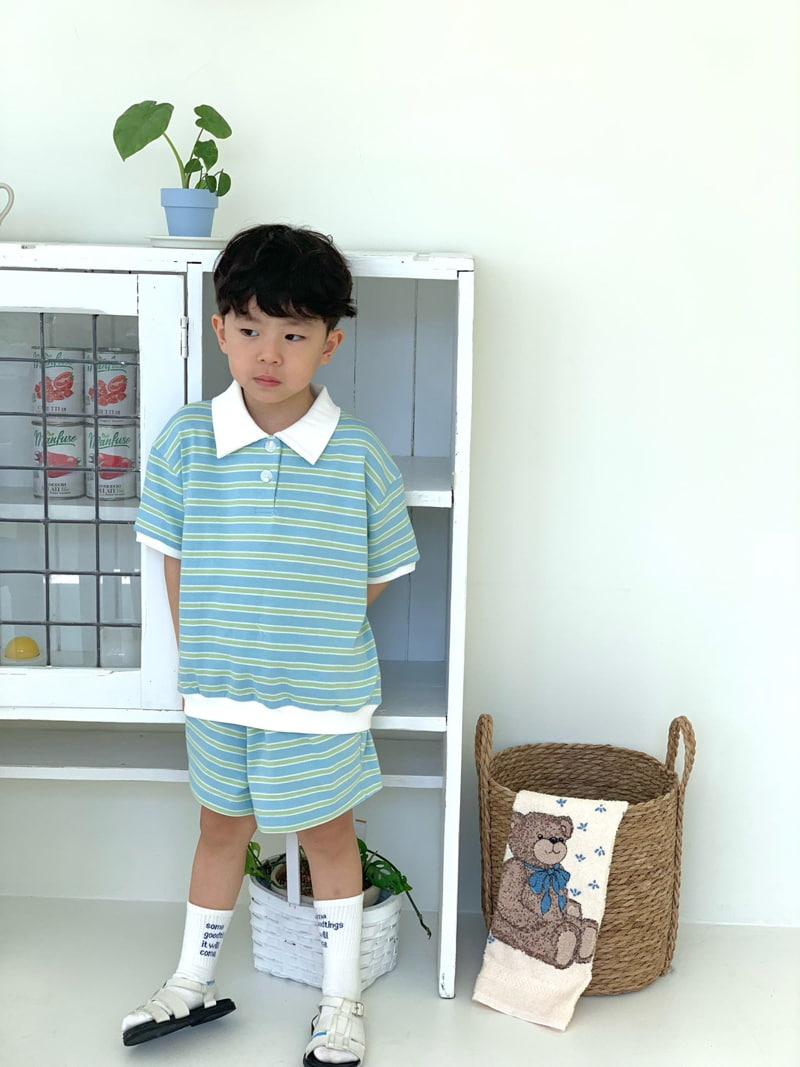 Bailey - Korean Children Fashion - #childrensboutique - Winnie Stripe Rugby Tee - 4