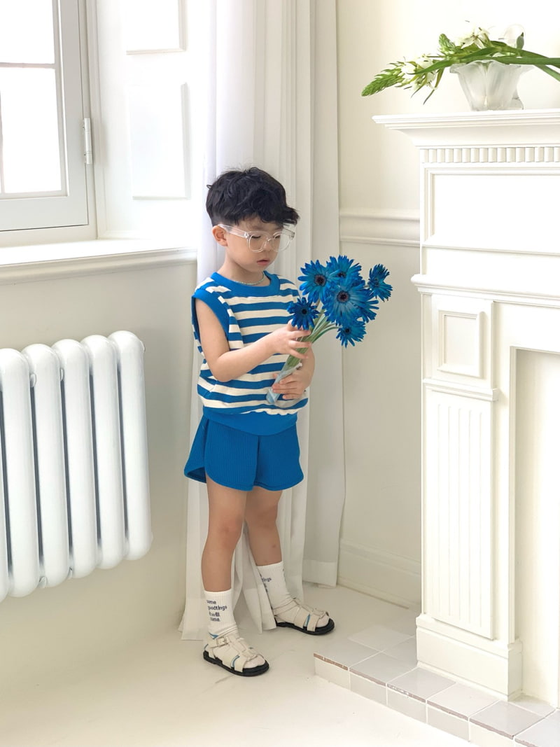 Bailey - Korean Children Fashion - #discoveringself - Billy Stripe Sleeveless Sweatshirts - 5
