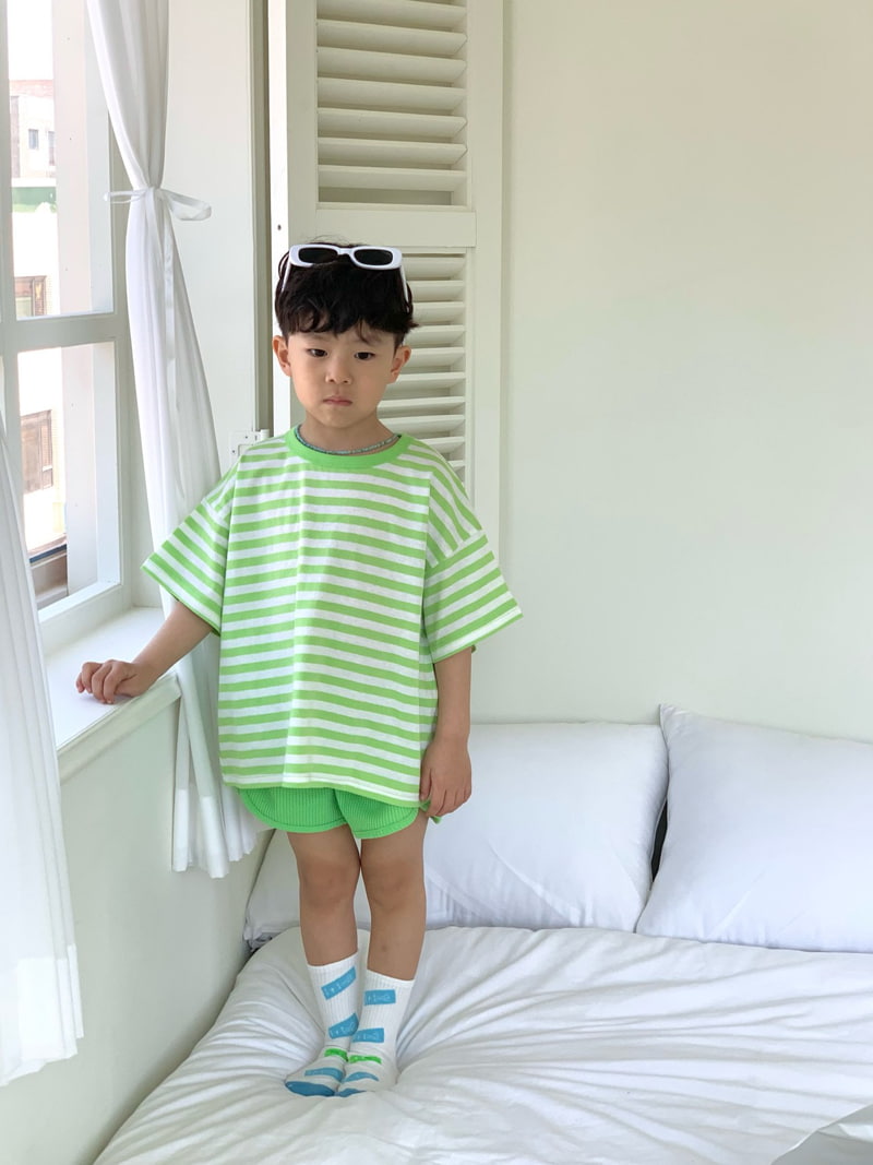 Bailey - Korean Children Fashion - #designkidswear - Pudding Stripe Tee - 4