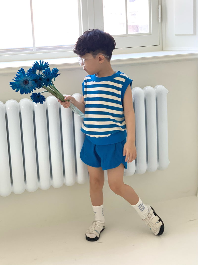Bailey - Korean Children Fashion - #fashionkids - Billy Stripe Sleeveless Sweatshirts - 6
