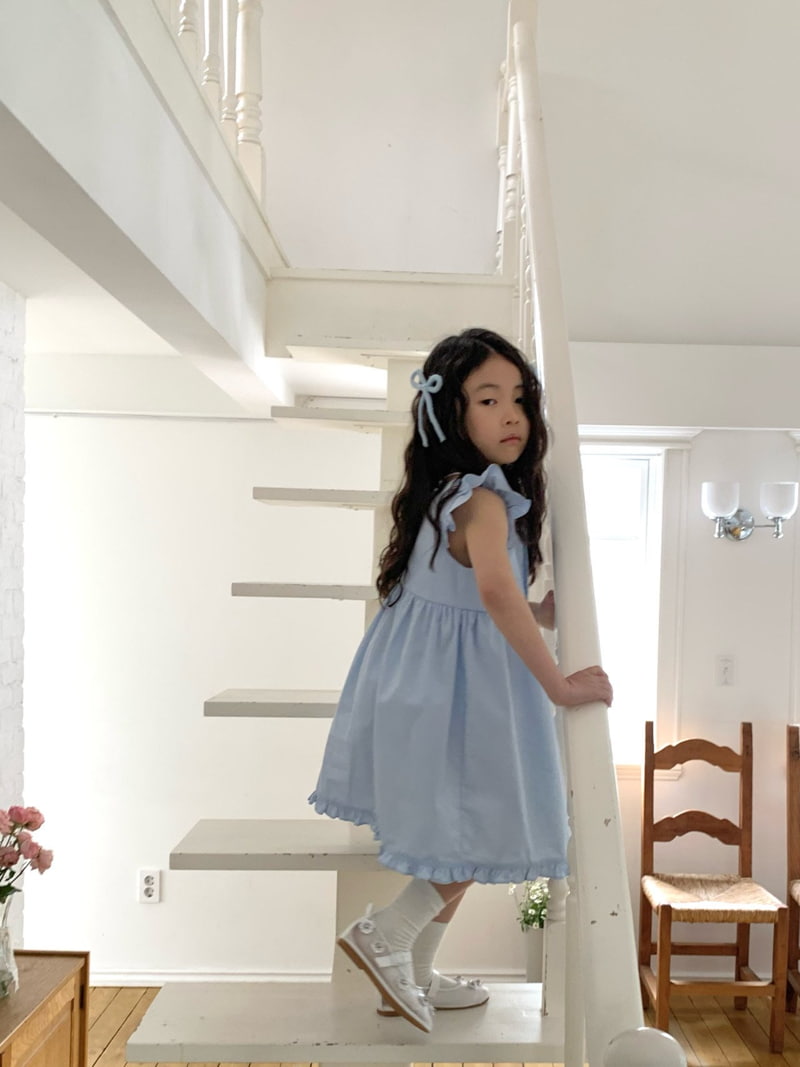 Bailey - Korean Children Fashion - #kidsshorts - Melody Frill One-Piece (Blue) - 10