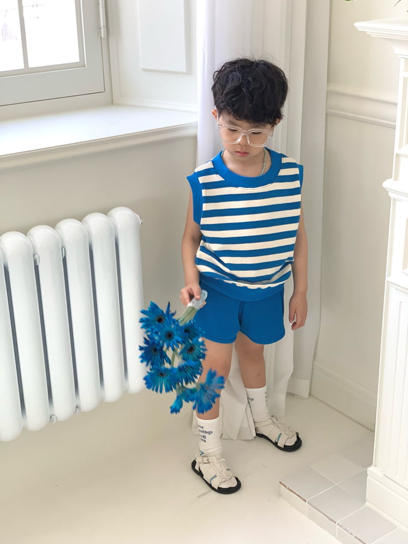 Bailey - Korean Children Fashion - #kidsshorts - Billy Stripe Sleeveless Sweatshirts - 7