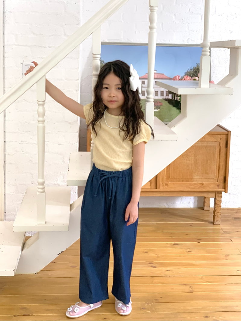 Bailey - Korean Children Fashion - #kidsshorts - Bubble Short Sleeve Tee - 5