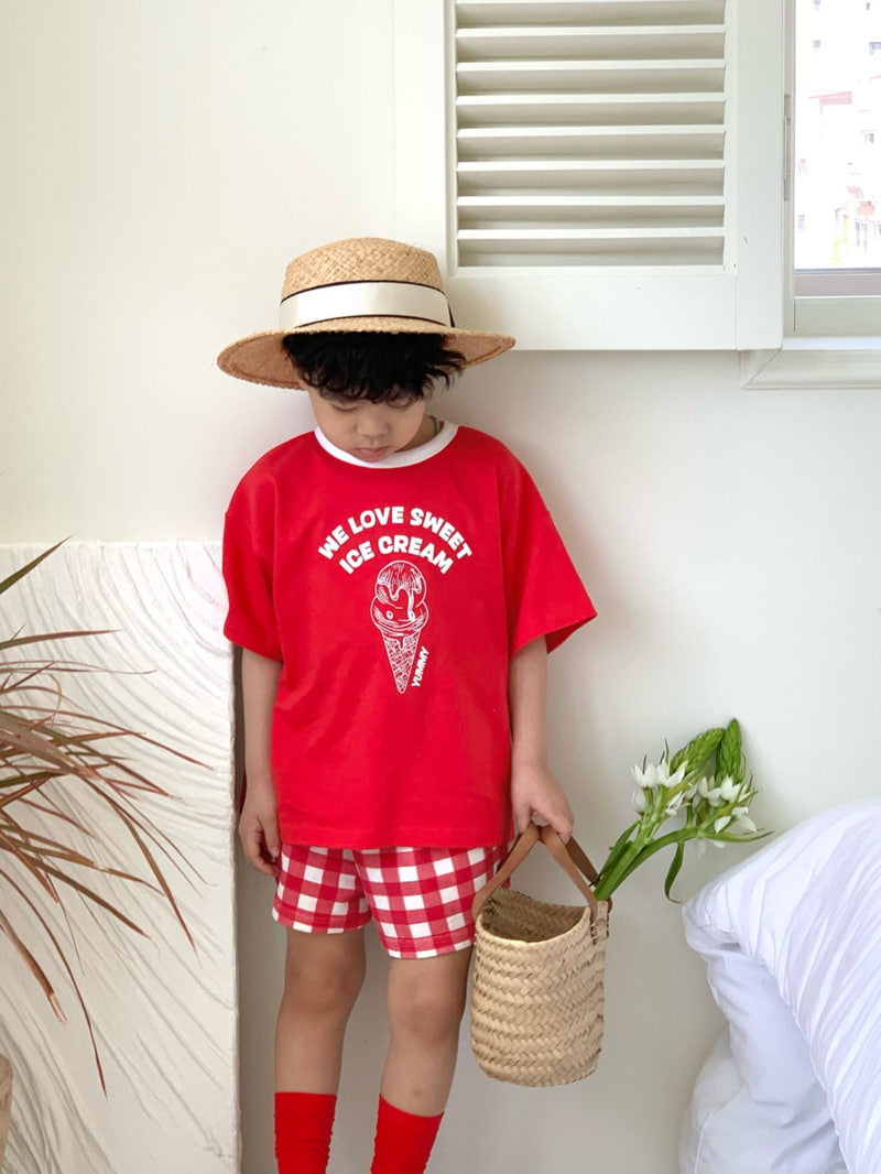Bailey - Korean Children Fashion - #kidsshorts - Ice Cream Short Sleeve Tee - 3