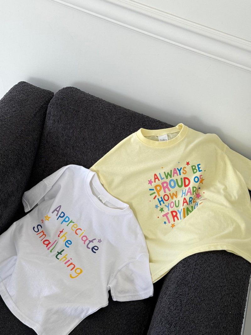 Bailey - Korean Children Fashion - #kidsshorts - Jelly Lettering Tee - 11