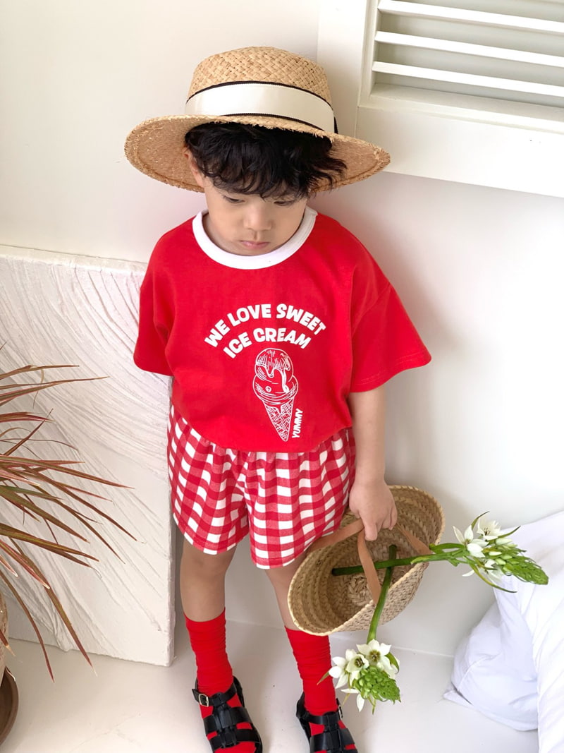 Bailey - Korean Children Fashion - #kidsshorts - Ice Cream Short Sleeve Tee - 4
