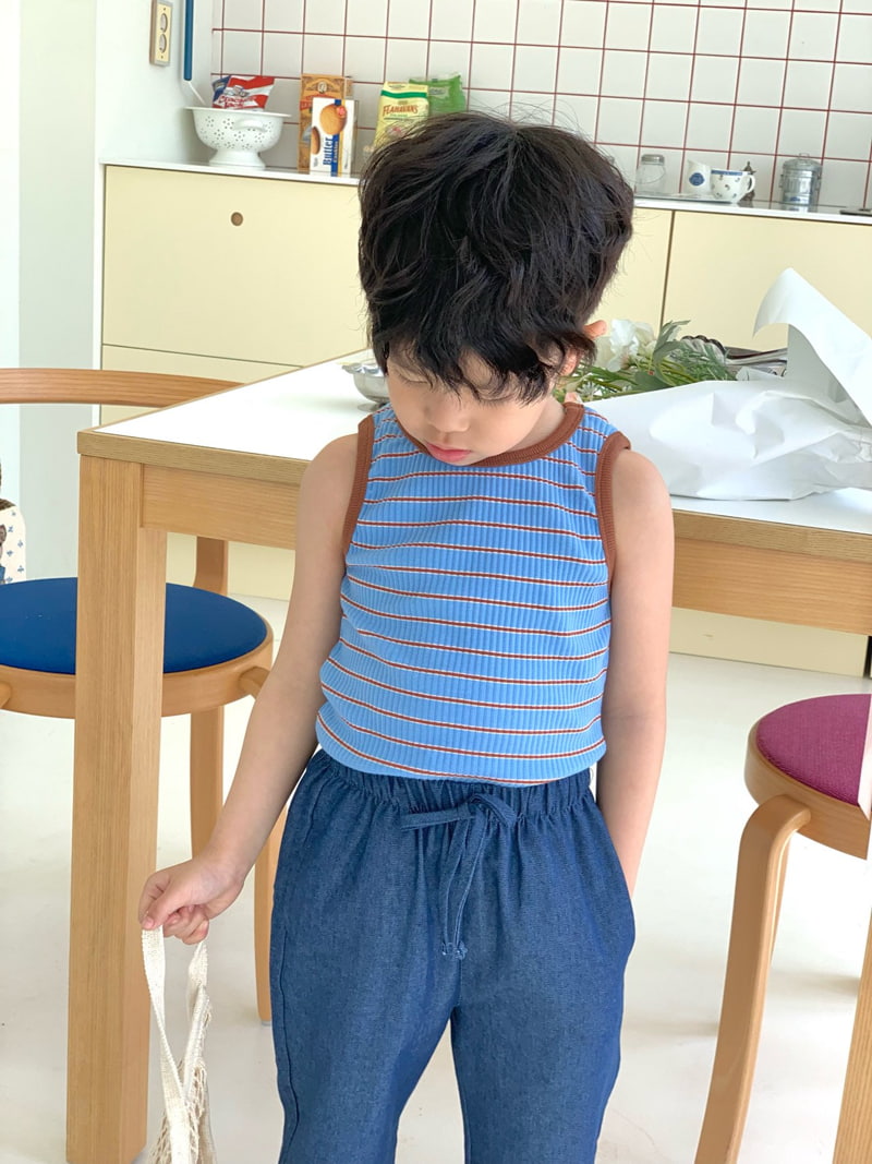 Bailey - Korean Children Fashion - #kidsstore - Rib Stripe Sleeveless Tee - 11