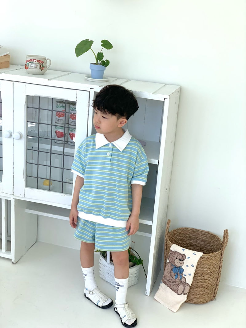 Bailey - Korean Children Fashion - #kidsstore - Winnie Stripe Rugby Tee - 8