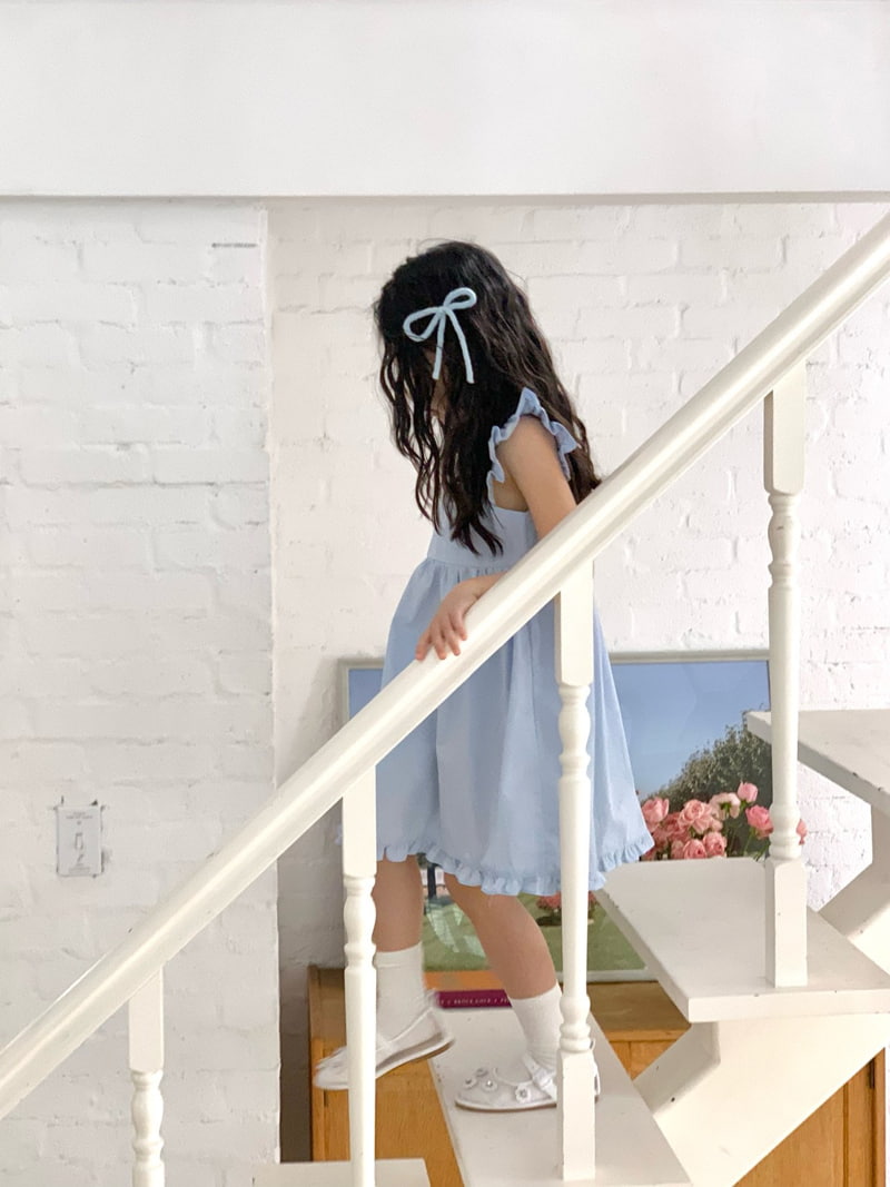 Bailey - Korean Children Fashion - #kidzfashiontrend - Melody Frill One-Piece (Blue) - 12