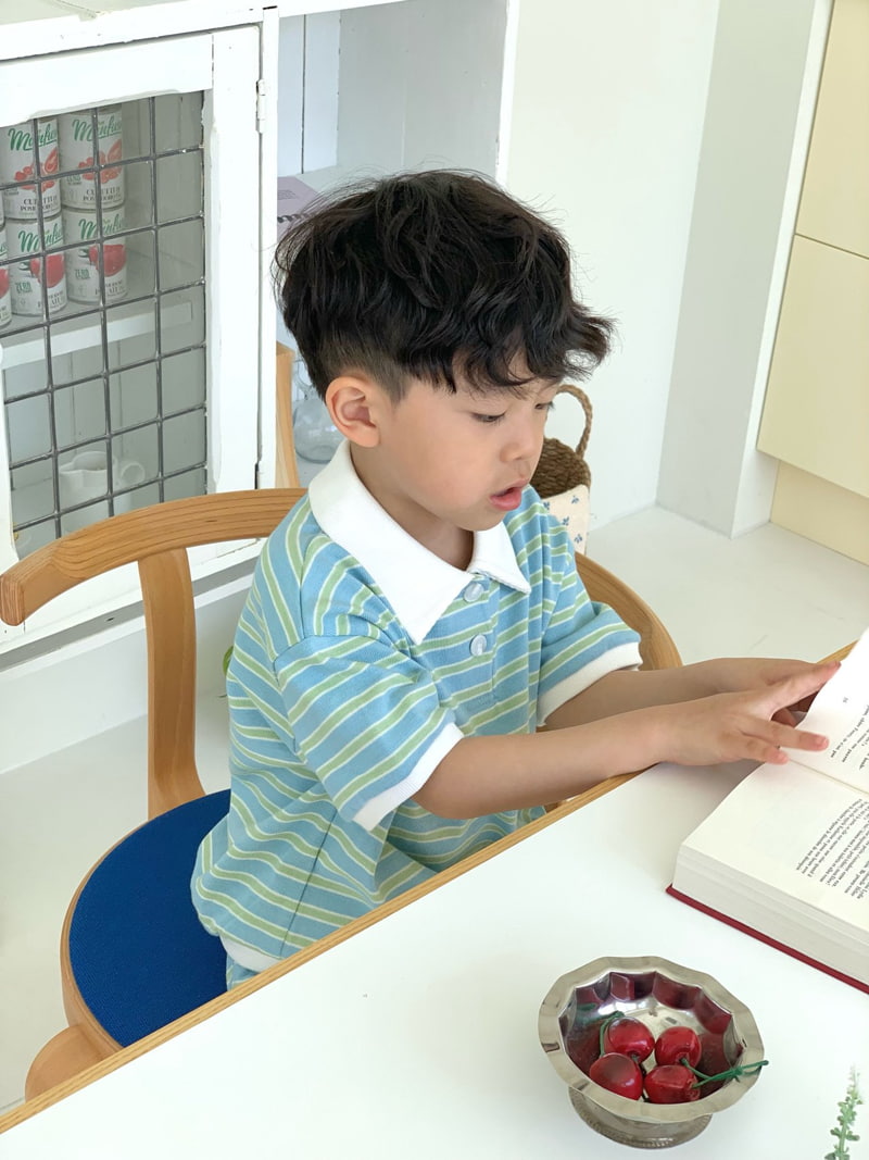 Bailey - Korean Children Fashion - #kidzfashiontrend - Winnie Stripe Rugby Tee - 9