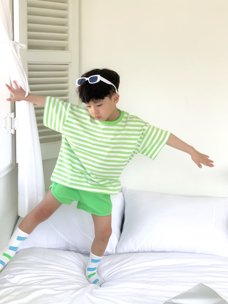 Bailey - Korean Children Fashion - #kidzfashiontrend - Waffle Round Pants - 5