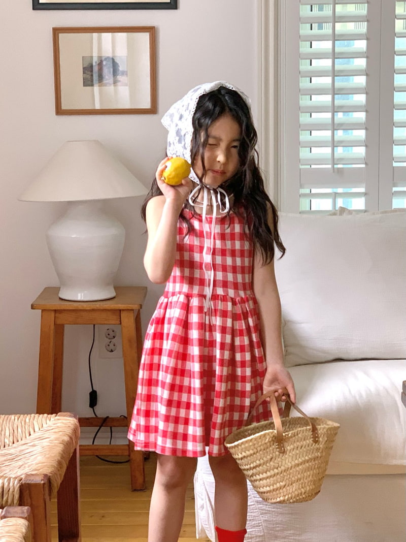 Bailey - Korean Children Fashion - #littlefashionista - Sorbet Check One-Piece