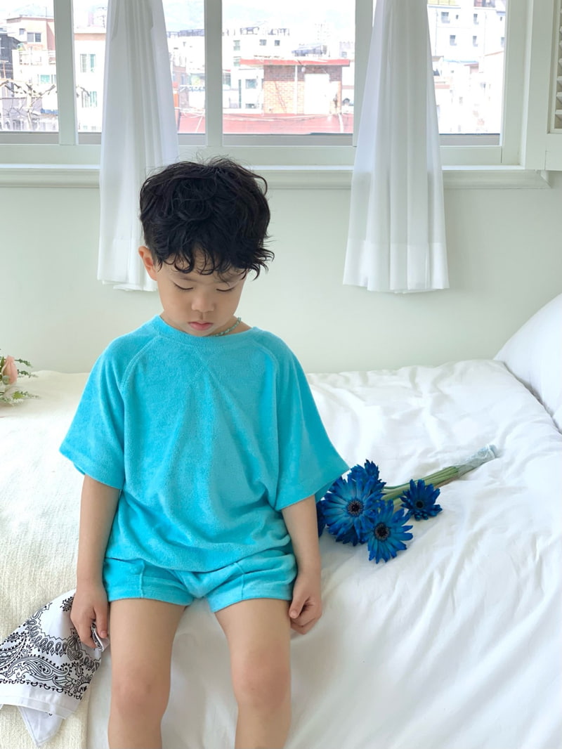 Bailey - Korean Children Fashion - #magicofchildhood - Candy Terry Short Sleeve Sweatshirts - 3