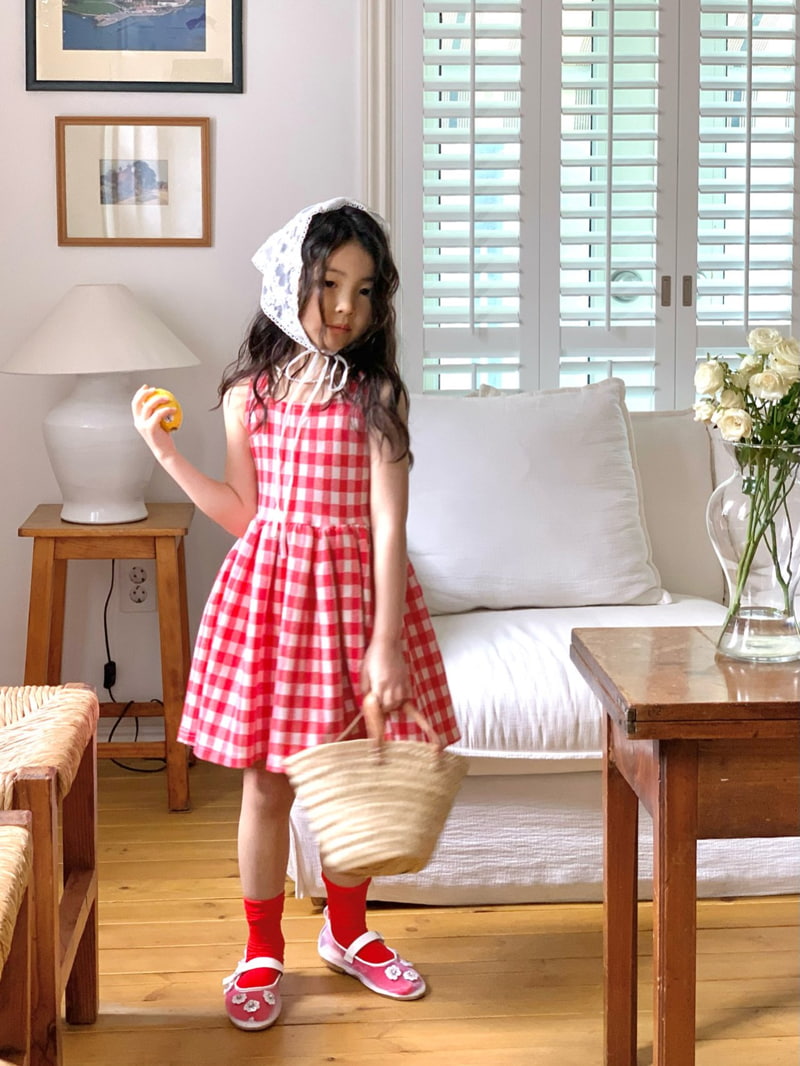 Bailey - Korean Children Fashion - #minifashionista - Sorbet Check One-Piece - 3