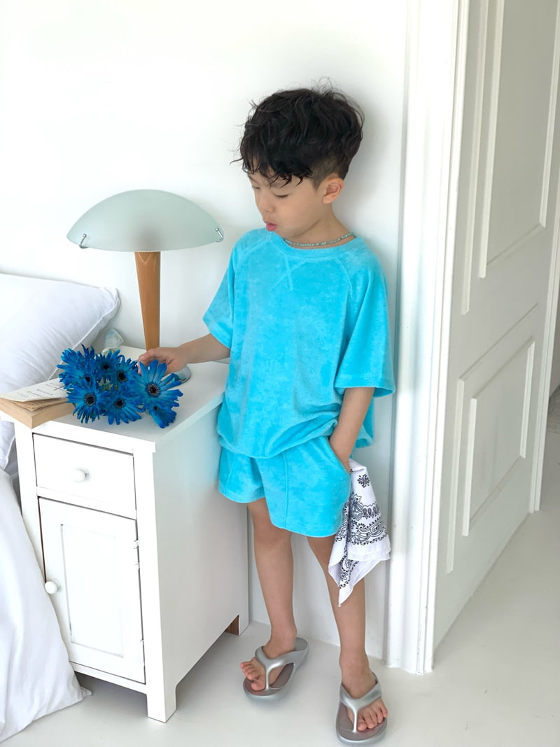 Bailey - Korean Children Fashion - #magicofchildhood - Candy Terry Short Sleeve Sweatshirts - 4