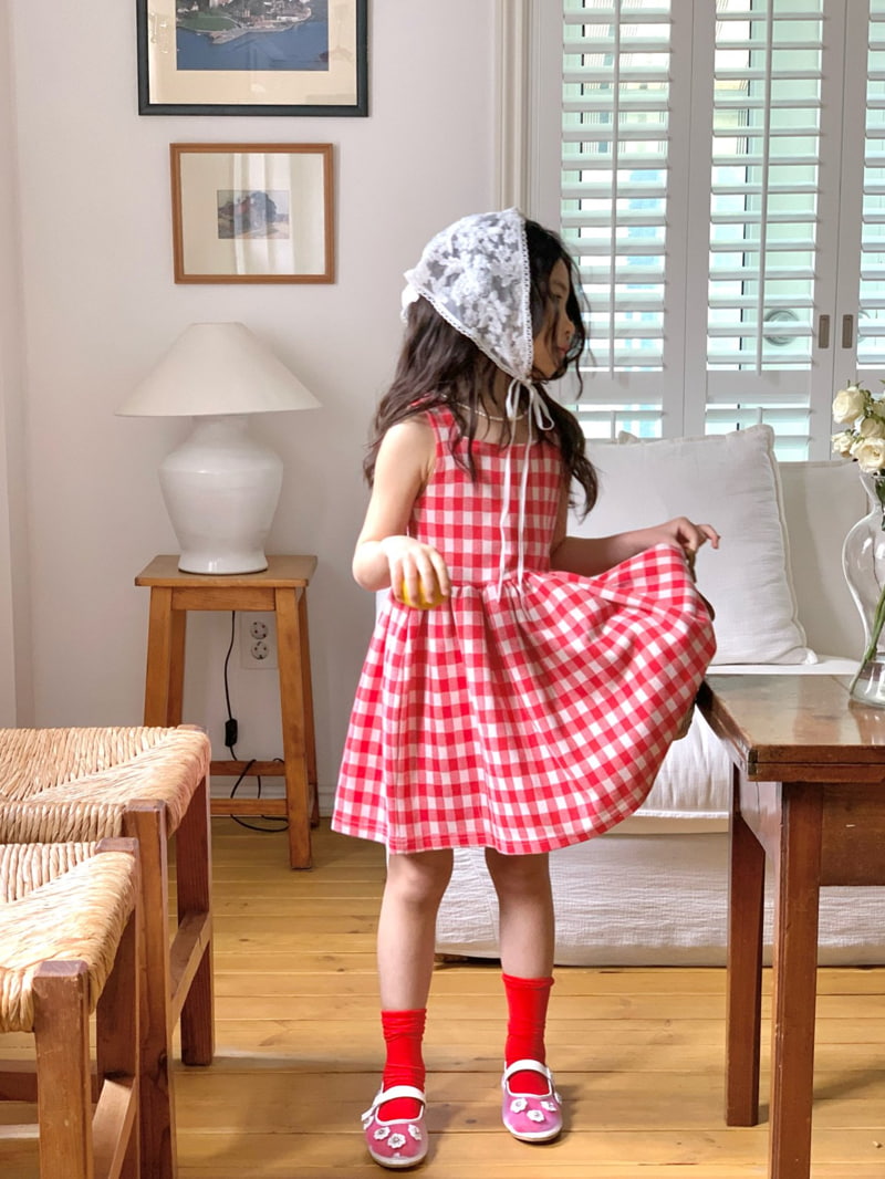 Bailey - Korean Children Fashion - #minifashionista - Sorbet Check One-Piece - 4