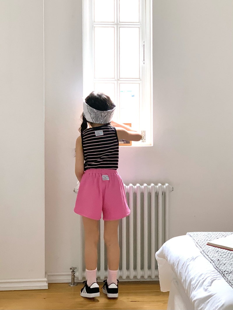 Bailey - Korean Children Fashion - #toddlerclothing - Waffle Round Pants - 12