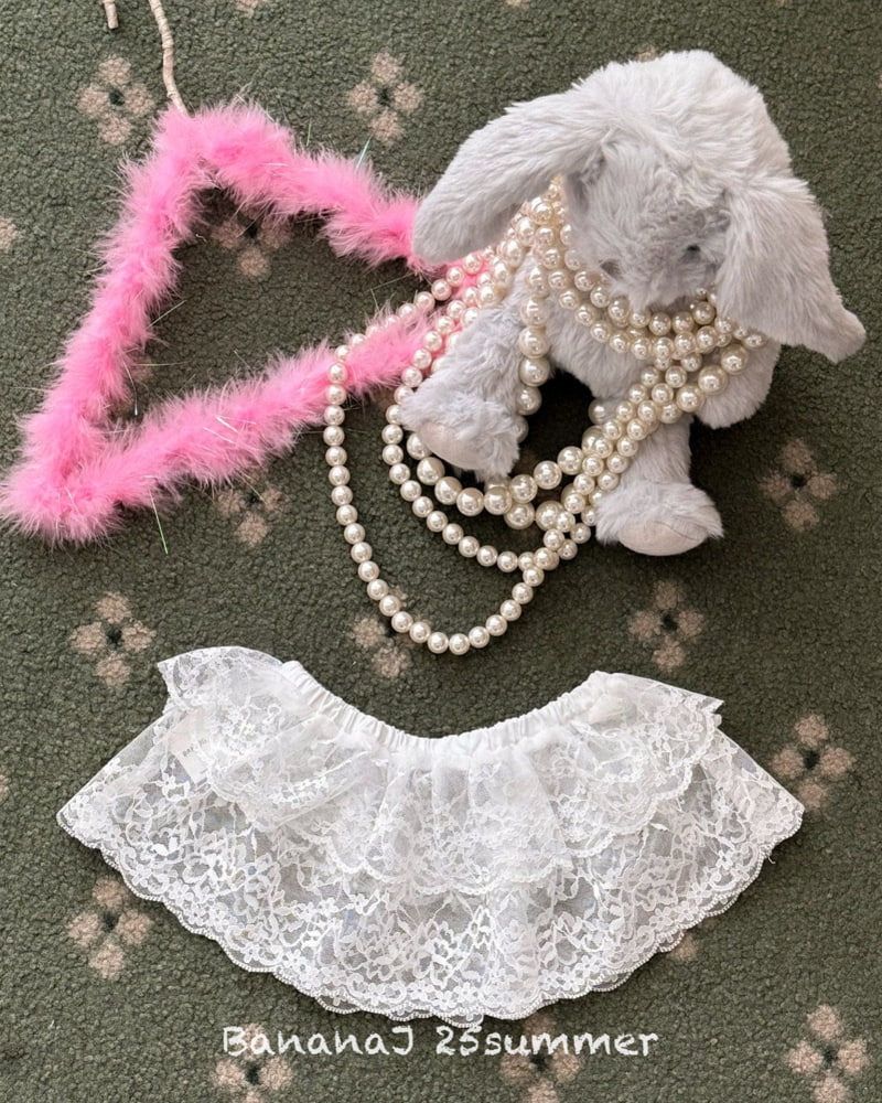 Banana J - Korean Children Fashion - #childrensboutique - Lace Mimi Skirt - 2