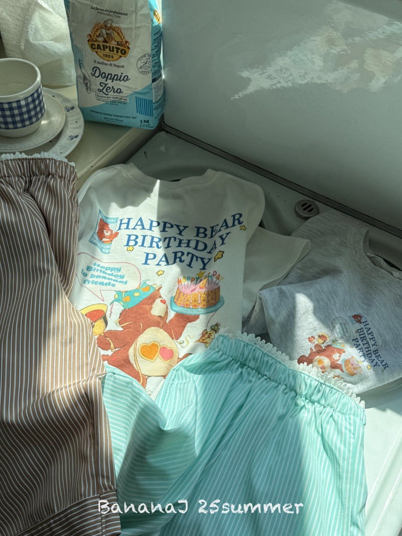 Banana J - Korean Children Fashion - #designkidswear - Happy Bear Tee - 7
