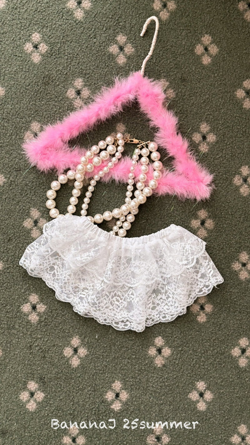Banana J - Korean Children Fashion - #designkidswear - Lace Mimi Skirt - 3