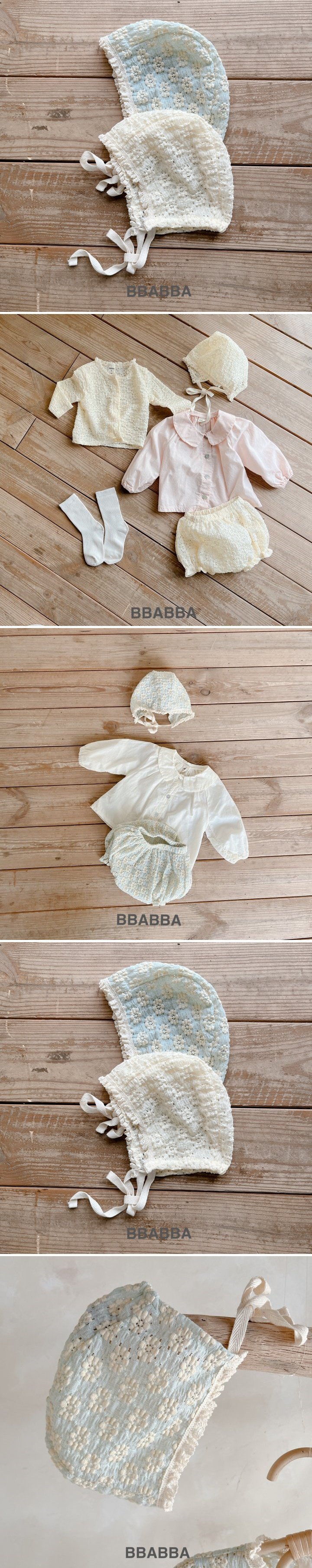 Bbabba - Korean Baby Fashion - #babyoninstagram - I Love Lace Bonnet (Baby)