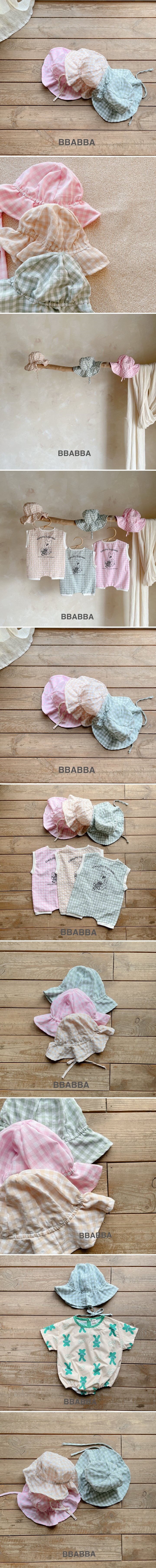 Bbabba - Korean Baby Fashion - #babyoninstagram - Check Bucket Hat (Baby)