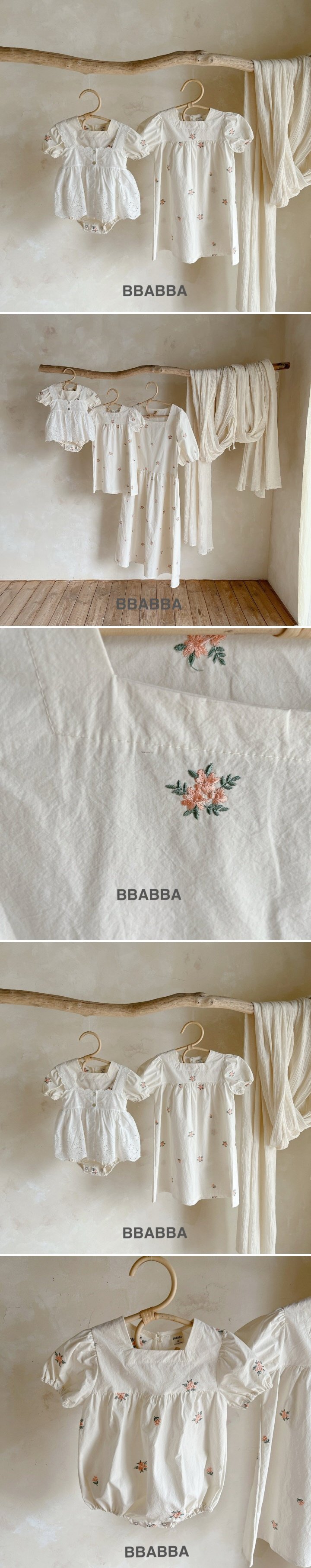 Bbabba - Korean Baby Fashion - #babyoutfit - Summer Riella Embroidery Suit (Baby)