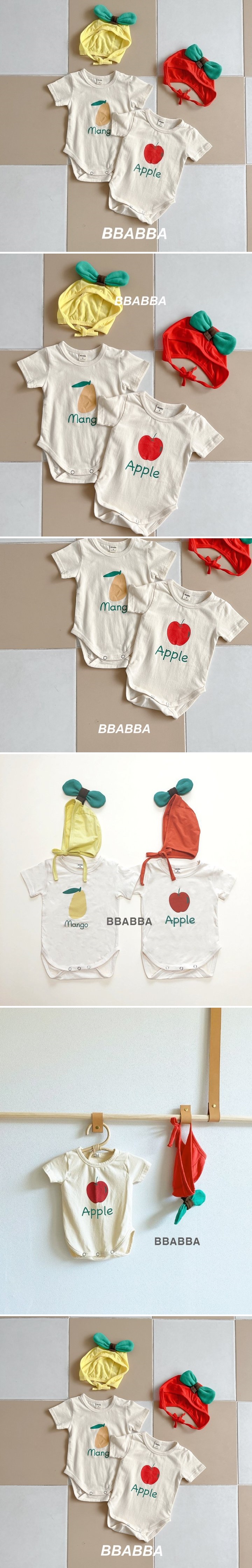 Bbabba - Korean Baby Fashion - #smilingbaby - Mini Apple Suit (with Bonnet Set)