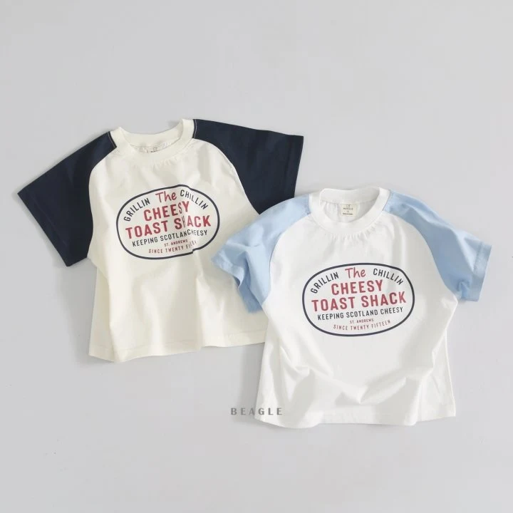 Beagle - Korean Children Fashion - #Kfashion4kids - Raglan Color Tee 