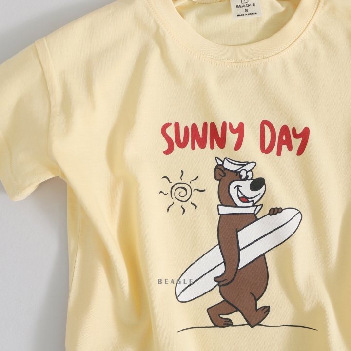 Beagle - Korean Children Fashion - #Kfashion4kids - Surfing Bear Tee - 11