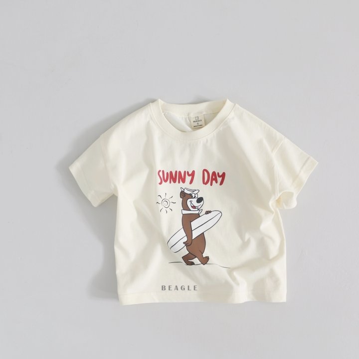 Beagle - Korean Children Fashion - #childofig - Surfing Bear Tee - 4