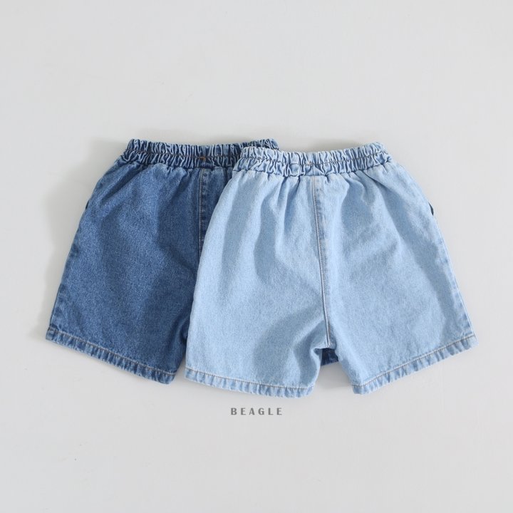 Beagle - Korean Children Fashion - #designkidswear - Square Pocket Denim Shorts - 2