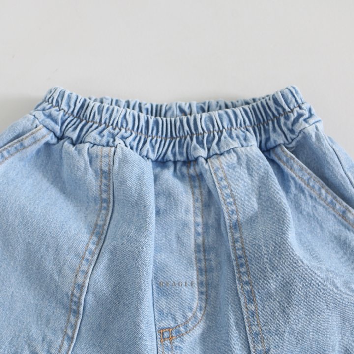 Beagle - Korean Children Fashion - #discoveringself - Square Pocket Denim Shorts - 4