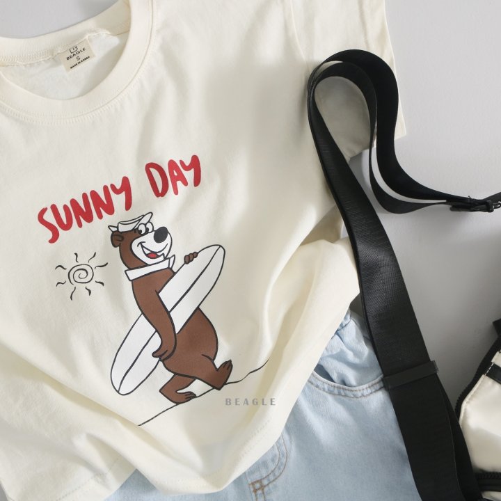 Beagle - Korean Children Fashion - #fashionkids - Surfing Bear Tee - 7