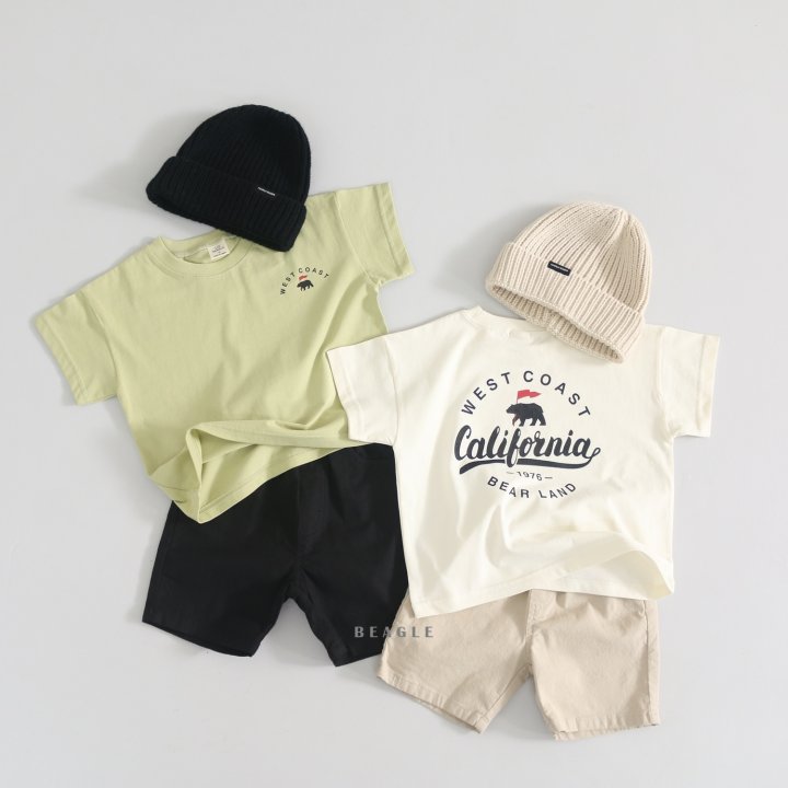 Beagle - Korean Children Fashion - #kidsshorts - California Bear Tee - 12