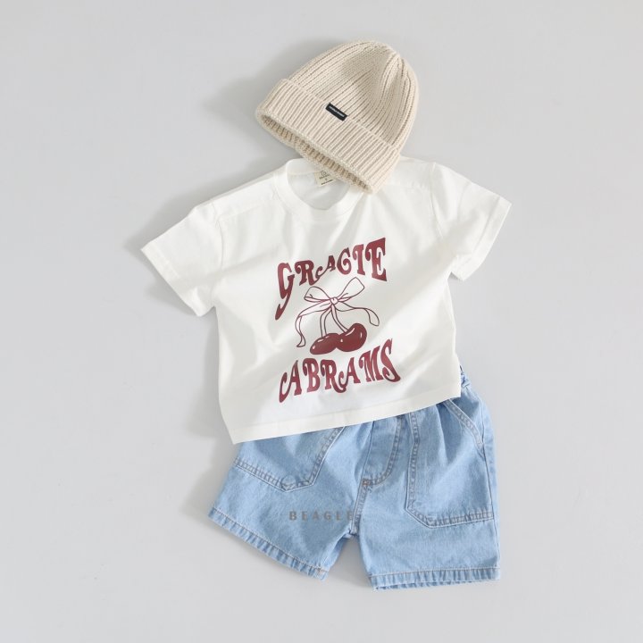 Beagle - Korean Children Fashion - #kidsshorts - Cherry Tee - 5