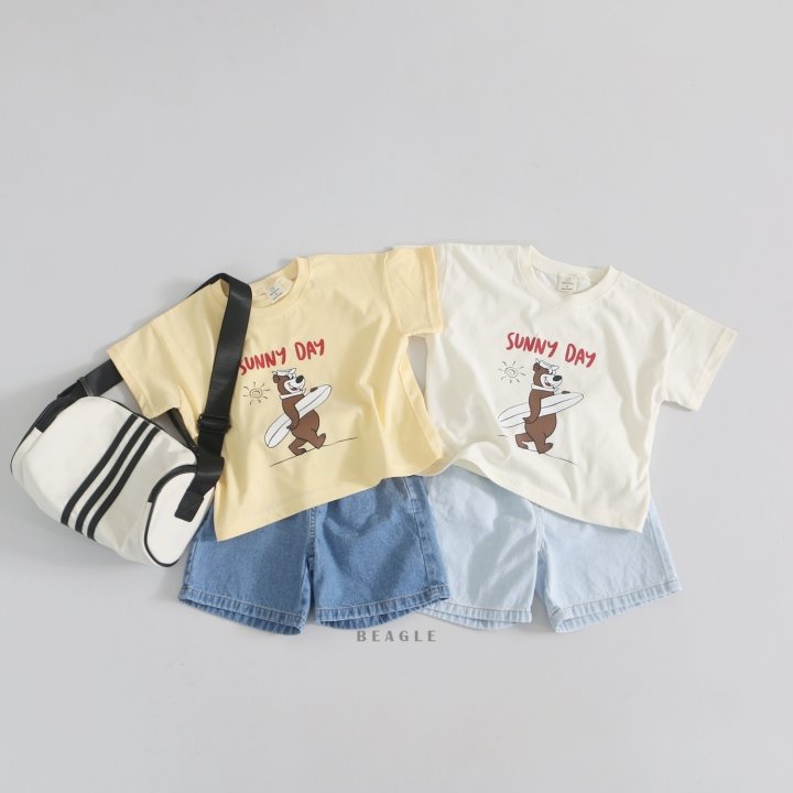 Beagle - Korean Children Fashion - #kidsstore - Surfing Bear Tee - 9