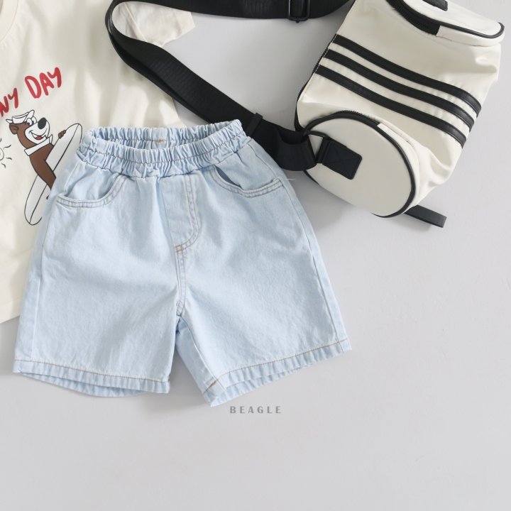 Beagle - Korean Children Fashion - #kidzfashiontrend - Denim Shorts   - 8