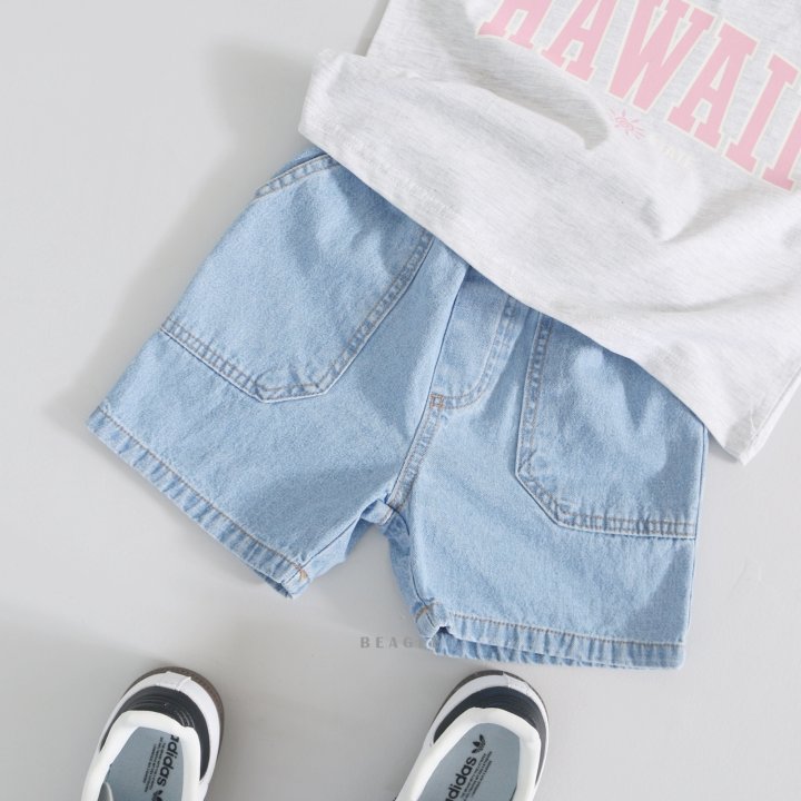 Beagle - Korean Children Fashion - #kidzfashiontrend - Square Pocket Denim Shorts - 7