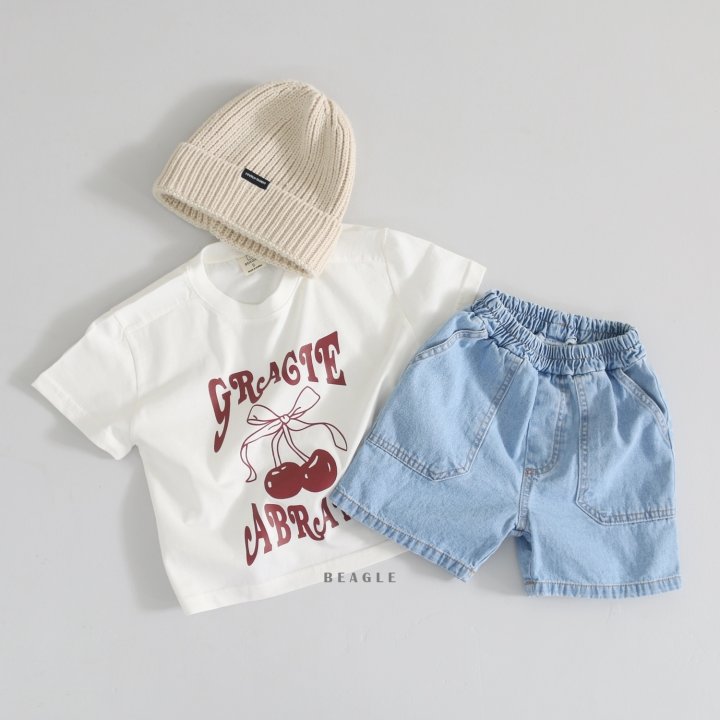 Beagle - Korean Children Fashion - #kidzfashiontrend - Cherry Tee - 7