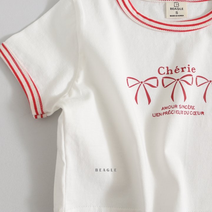 Beagle - Korean Children Fashion - #kidzfashiontrend - Ribbon Tee - 6