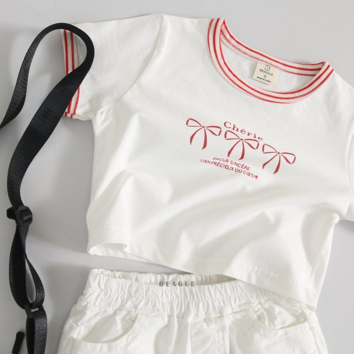 Beagle - Korean Children Fashion - #littlefashionista - Ribbon Tee - 8