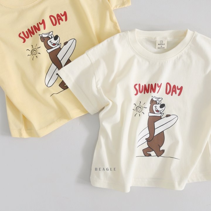Beagle - Korean Children Fashion - #stylishchildhood - Surfing Bear Tee - 2