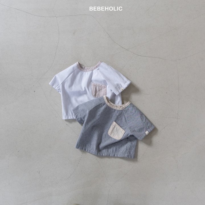 Bebe Holic - Korean Baby Fashion - #babyboutique - Crew Pocket Shirt - 9