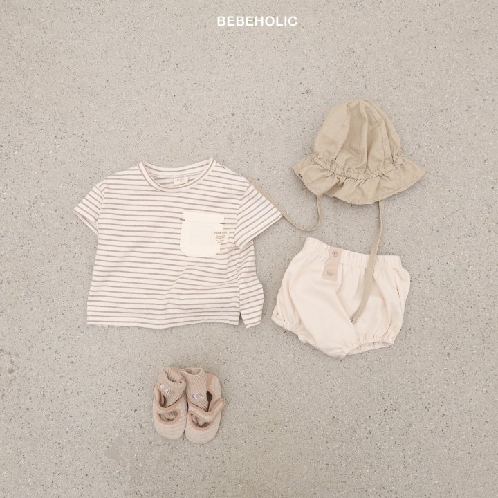 Bebe Holic - Korean Baby Fashion - #babyclothing - Stripe Pocket Tee - 9