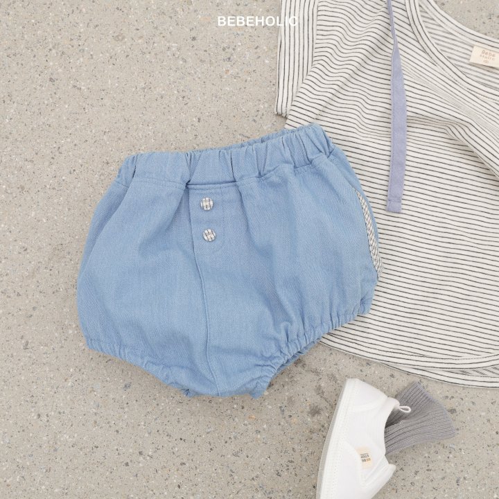 Bebe Holic - Korean Baby Fashion - #babyfever - Denim Bloomers - 8