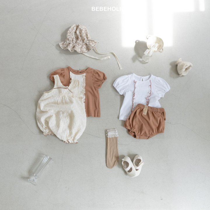 Bebe Holic - Korean Baby Fashion - #babyfever - Caramel Frill Tee
